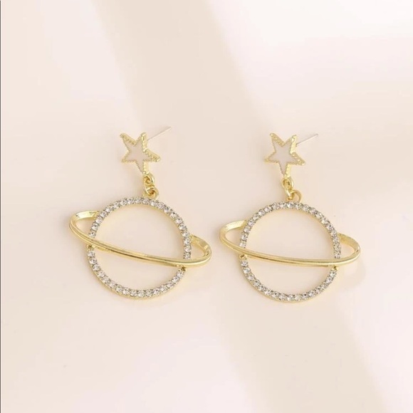 🆕 Planet Drop Earrings - Picture 2 of 4